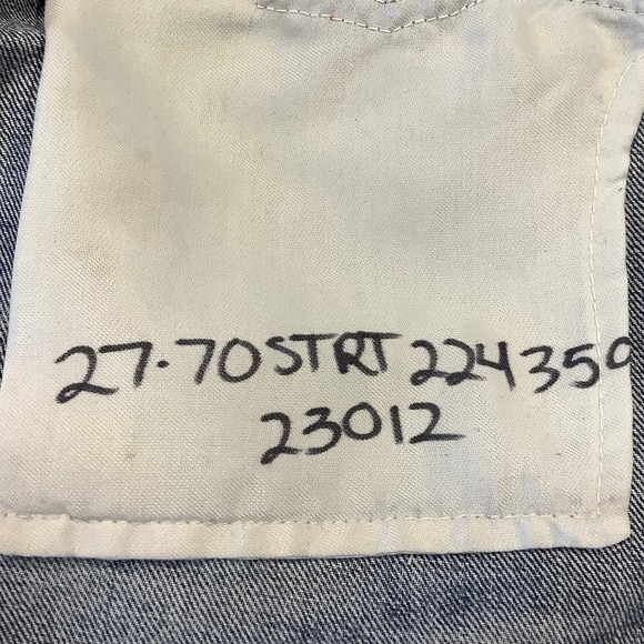 NEW RE/DONE LEVIS Sz 27 70s Straight Indigo Ass Rip Denim Jeans $475 msrp I17-1 - Picture 11 of 13